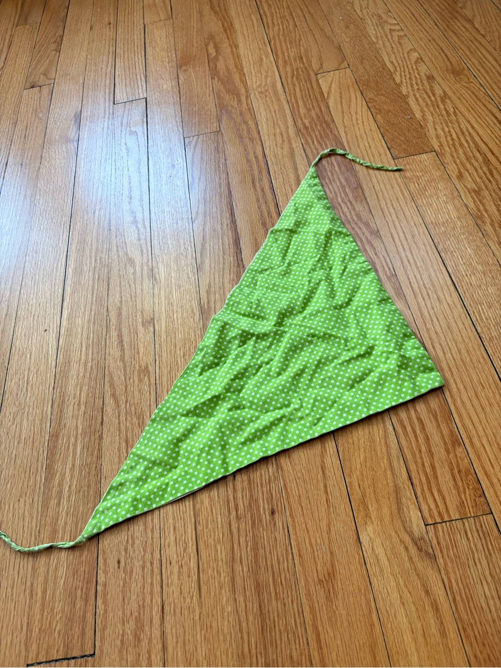 Vintage Green Polka Dot Triangle Bandana Retro Neck Scarf Hair Scarf 60s Style